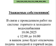 Отключение воды МКД Спортивный, д. 6